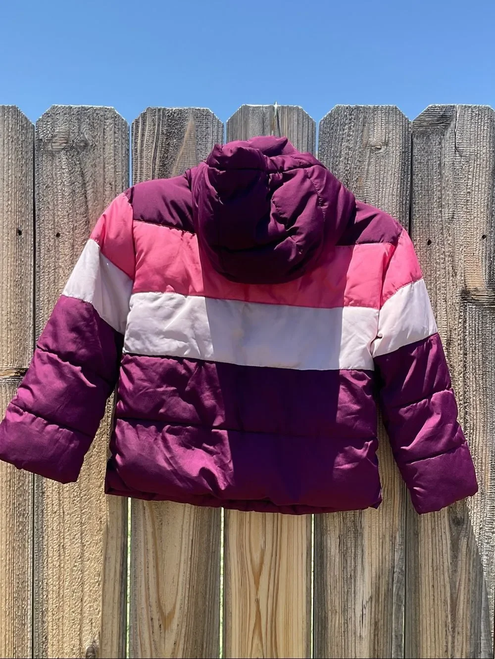 Take 50% OFF- Gap Kids Colorblock Hooded Puffer Jacket - Size-S